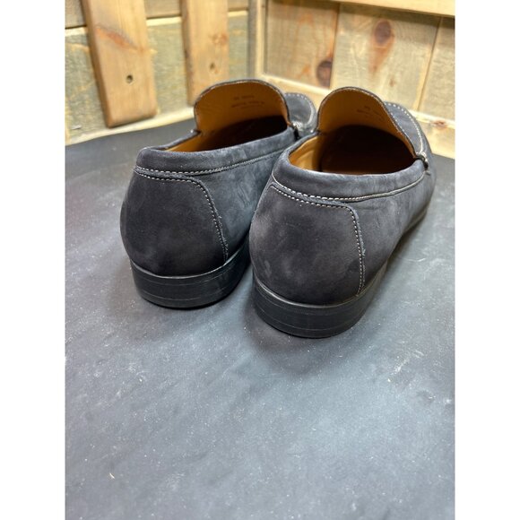 Johnston & Murphy Mens Black Nubuck Loafers Size 10 Sheepskin Lined Slip-On Shoe main image 8